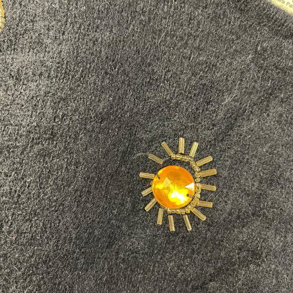 No So Ugly Christmas Sweater Vintage Glory B Gems Angora Lambswool Medium - Picture 4 of 8